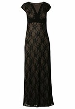 Anna Field Womens Black Large Lace Formal Evening Party Wedding Prom Dress