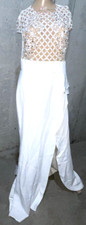 New Zuhair Murad Crystal Embroidered White Long Wedding Gown Dress US 6 8 / IT44