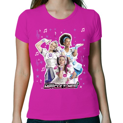 t-shirt miracle tunes serie tv Julie Emily Jasmine Charlotte tshirt bambina  | eBay