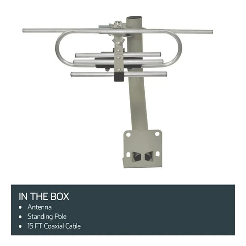 onn. Antena exterior de TV 4K HD con alcance de 60 millas ONB17CH003E - Imagen 5 de 7