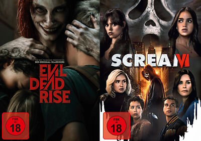 Evil Dead Rise + Scream VI (6) Uncut im Set # 2-DVD-NEU