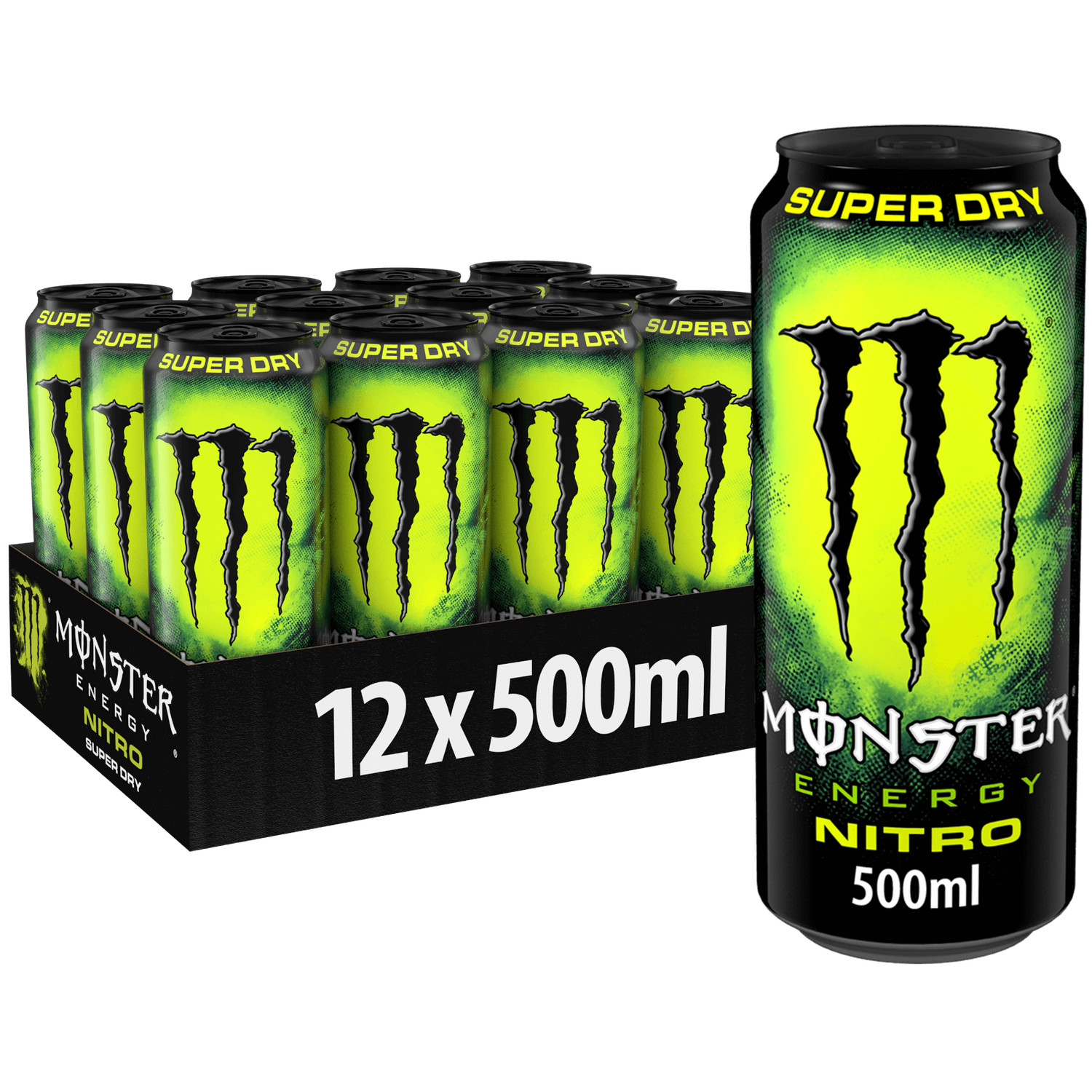 Monster Nitro Super Dry Energy Dry 500 ml Pack de 12