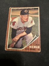 1962 Topps Baseball Card #182 Bob Nieman Cleveland Indians Vg Free Shipping!