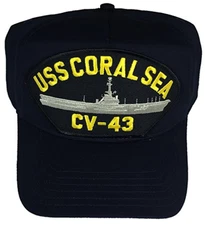 USS CORAL SEA CV-43 HAT NAVY SHIP MIDWAY CLASS AIRCRAFT CARRIER AGELESS WARRIOR