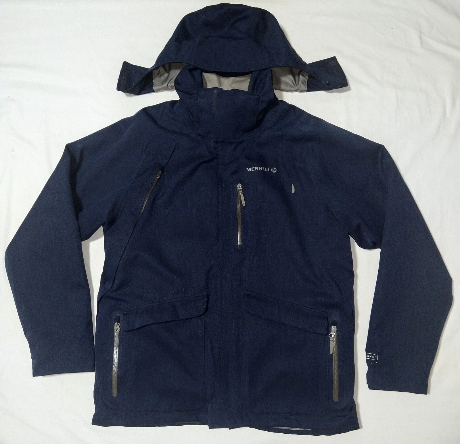 merrell herringbone opti-shell 3-n-1 hooded full-zip insulated jacket