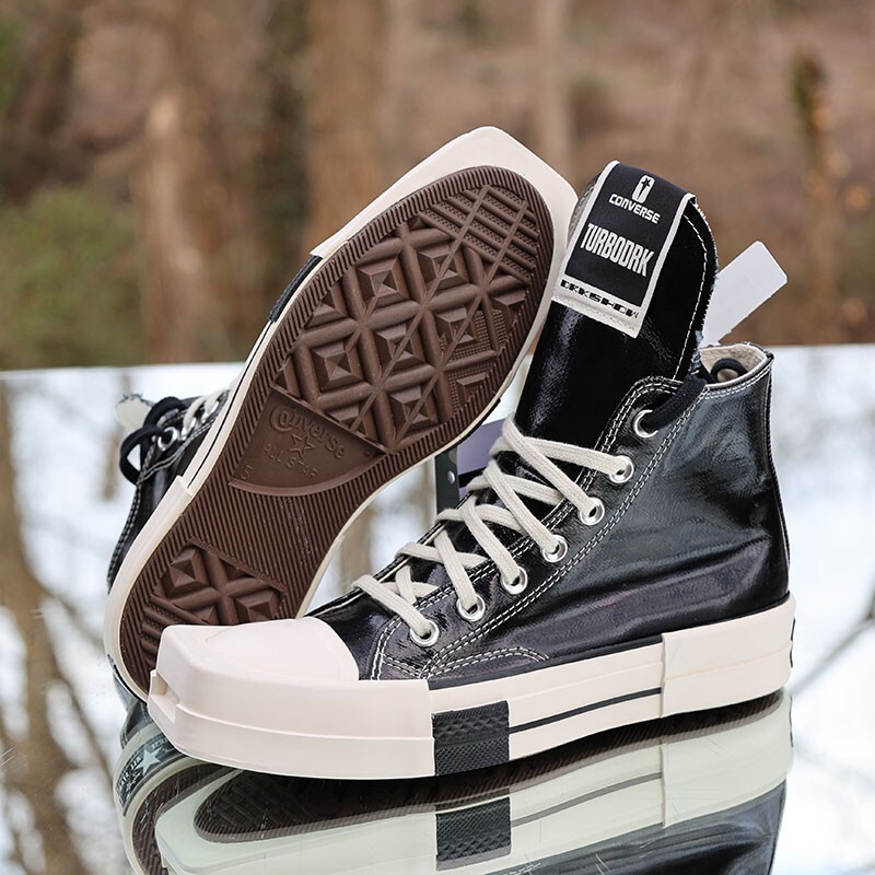 rick owens converse ブラックエナメル Converse Rick Owens x TURBODRK Chuck 70 Hi Black Lacquer