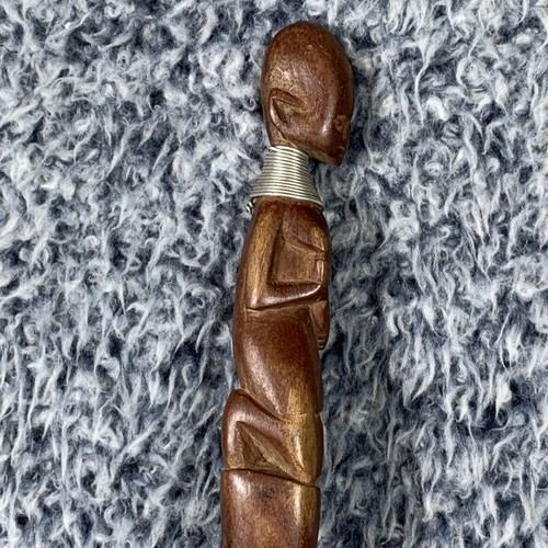 Afrikanische handgeschnitzte Holzfiguren Gabel Löffel Messer Utensilien - Bild 17 von 23