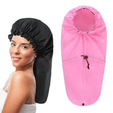 Large Waterproof Shower Caps for Long Hair and Dreadlocks (2 Pack)