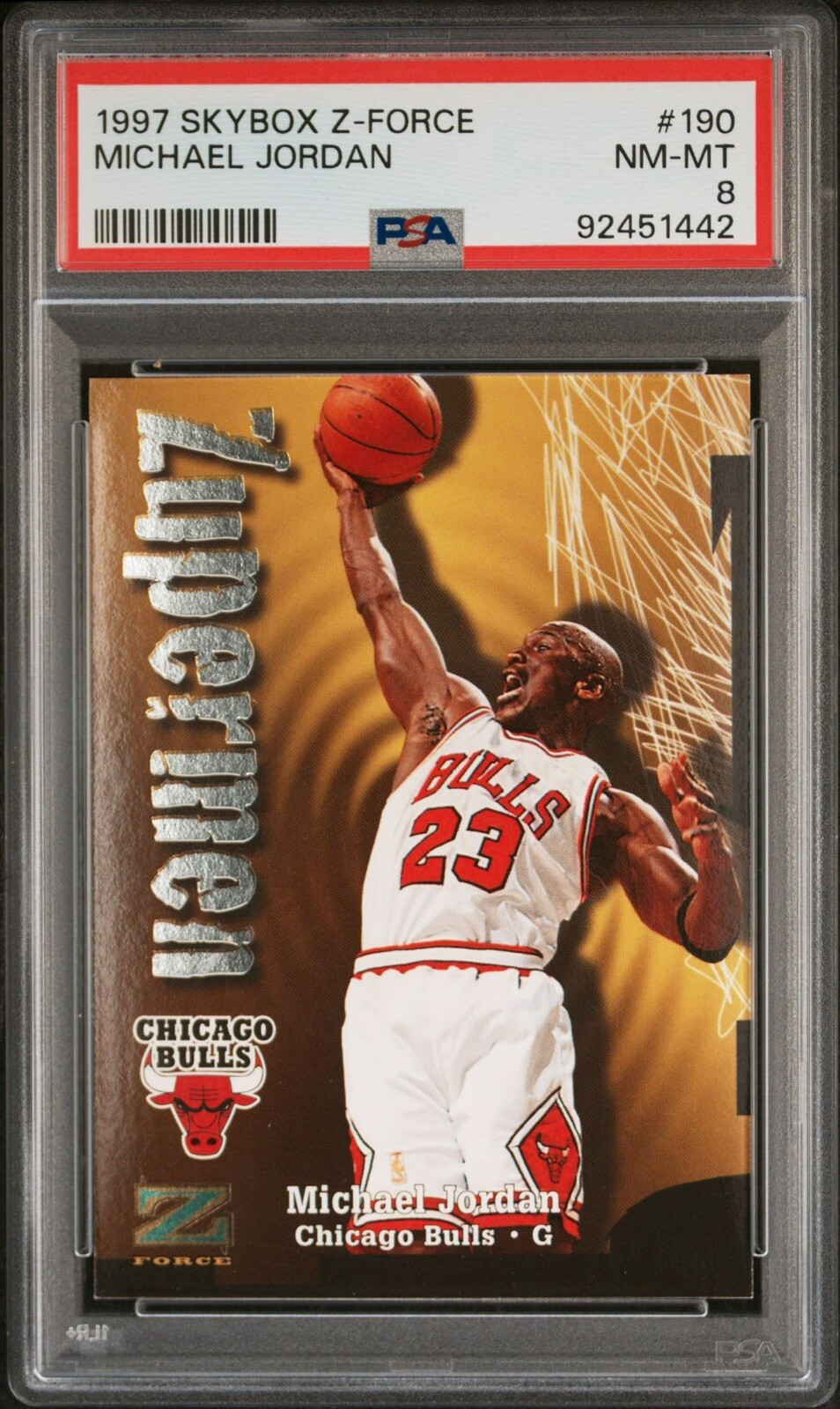Michael Jordan 1997 SkyBox Z-Force #190 Zupermen Price Guide 