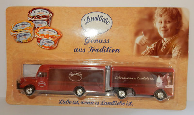 a GRELL HO 1/87 TRUCK TRUCK TRAILER 1956 BÜSSING 5000 LANDLIEBE MILK PRODUCT