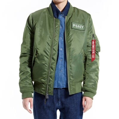 PSNY X Alpha Industries MA-1 Women's Reversible Bomber Jacket Sz XS Women Sizing
