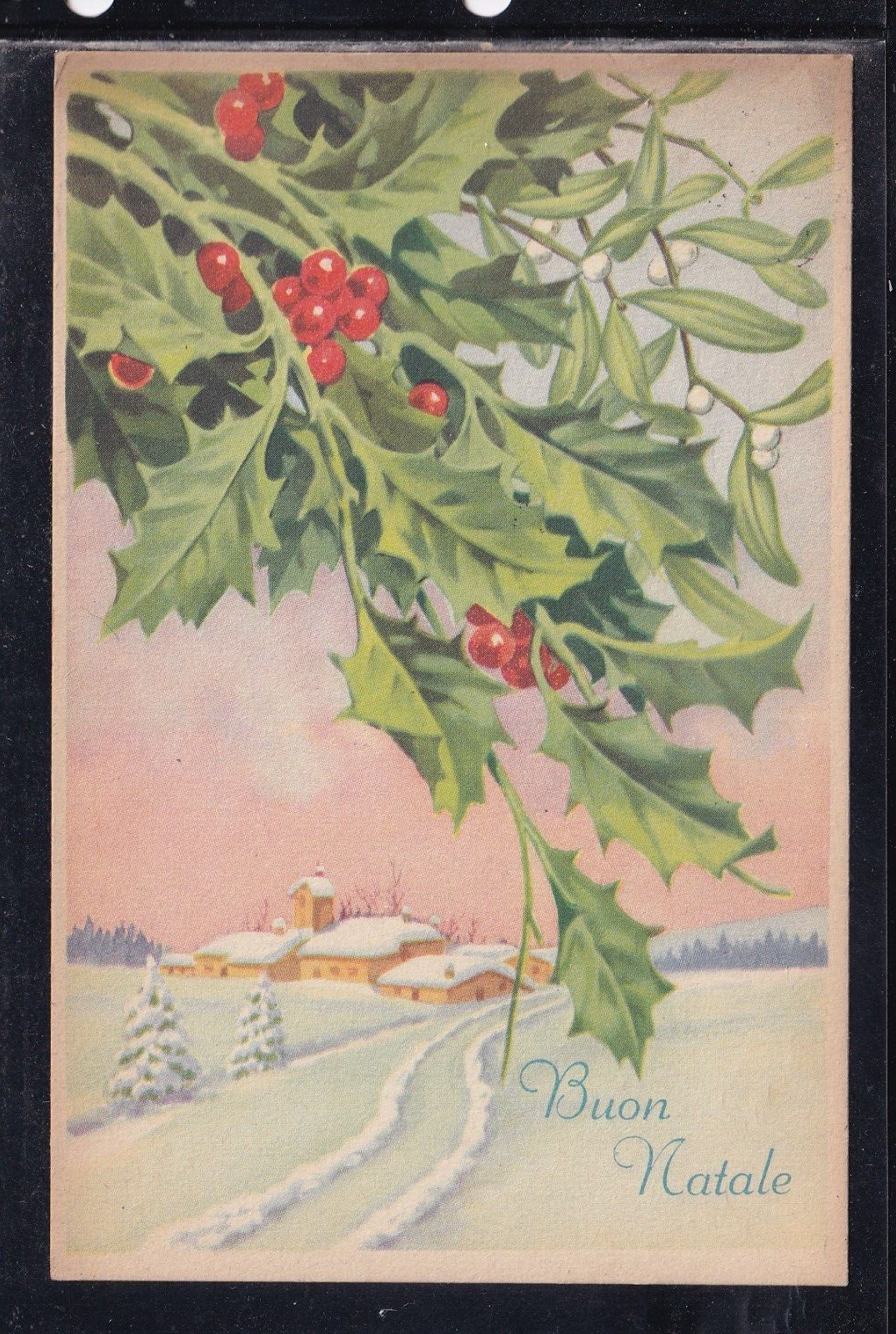 Cartolina Buona Natale Paesaggio Z1372
