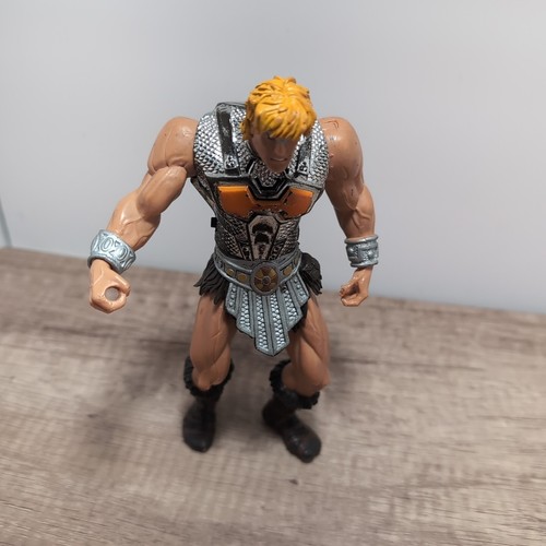 2001 Masters of the Universe He-Man Battle Sounds Figure Loose with Silver Armor - Picture 2 of 7