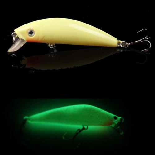 5PCS Glow Fishing Lure Minnow Luminous Hard Bait Trout Bass Freshwater Saltwater - Picture 2 of 4