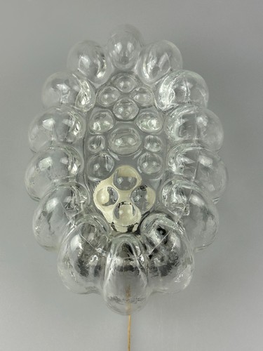 60er 70er Jahre Wandlampe aus Glas & Metall Bubble Wall Sconce Space Age Design - Picture 3 of 22