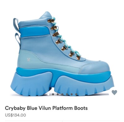 Melanie Martinez Koi Crybaby US Blue Platform Boots Shoes
