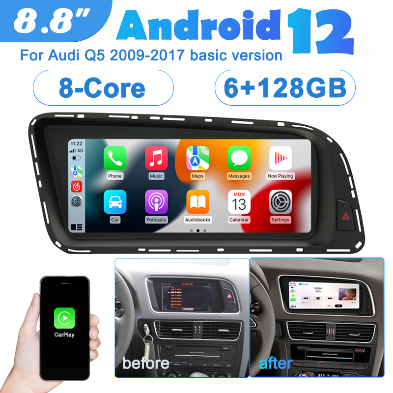 For Audi Q5 2009-2017 Car Stereo Radio 8.8