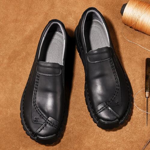 Men Driving Casual Shoes Loafers Faux Leather Slip On Flats Hiking Outdoor Sport - Picture 8 of 13