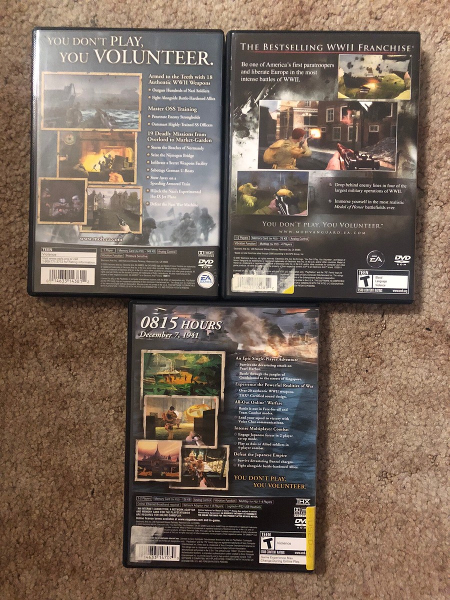 PS2 Games (Medal Of Honor: Bundle) | eBay