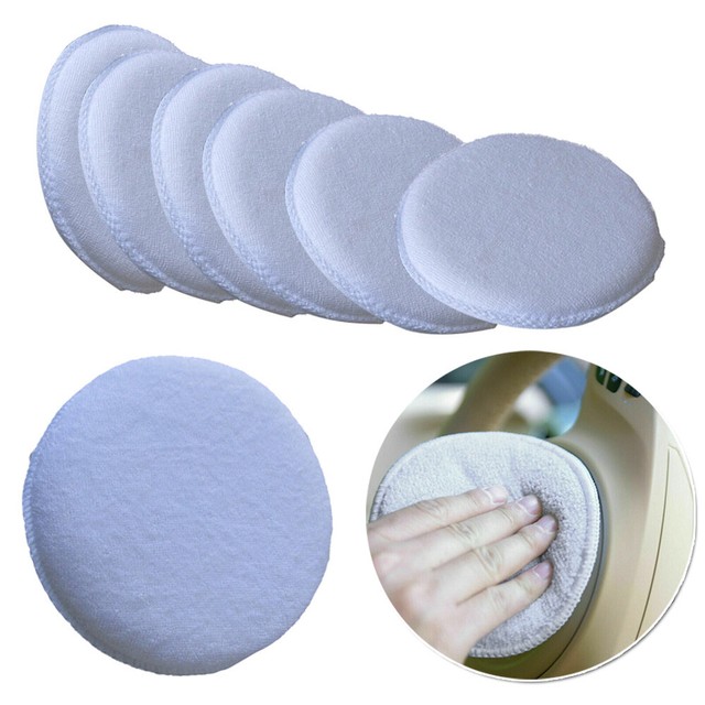 10Pcs 6 Microfiber Foam Sponge Waxing Buffing Polishing Pads for Car Care Clean