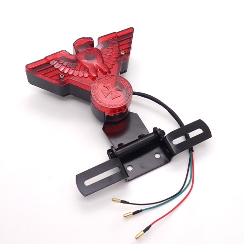 Lámpara de luz trasera de freno trasero LED con bisagras Warbird para Harley Bobber Chopper - Imagen 9 de 10