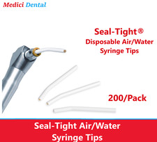 Dental Seal Tight Tips Replacment Air Water Syringe Tips, White (Yellow), 200/Pk