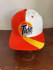 Vintage Tide Racing Team Snapback Hat Red & White Color Block Made In USA X3