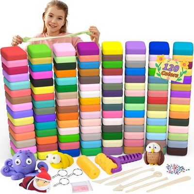169 Pcs Air Dry Clay 120 Colors Modeling Model Magic Clay for DIY Molding Sta...