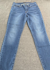 J Crew Jeans Size 30 Women's 9" High Rise Skinny Medium Wash Blue Denim