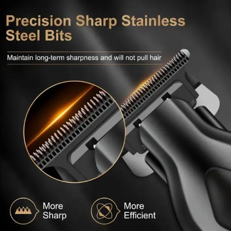 Cordless Professional Hair Clippers Trimmer Kit Men Cutting Machine Barber Salon