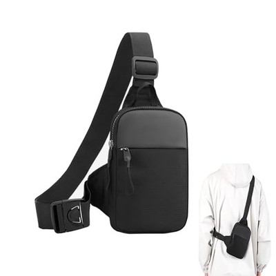 Small Sling Crossbody Sling Bag, Chest Bag Backpack Dual Pocket Water
