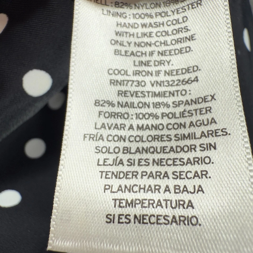 Ava & Viv Tankini Top Women 18W Plus Black Polka Dot Push Up Halter Neck Lined - Image 4 of 4