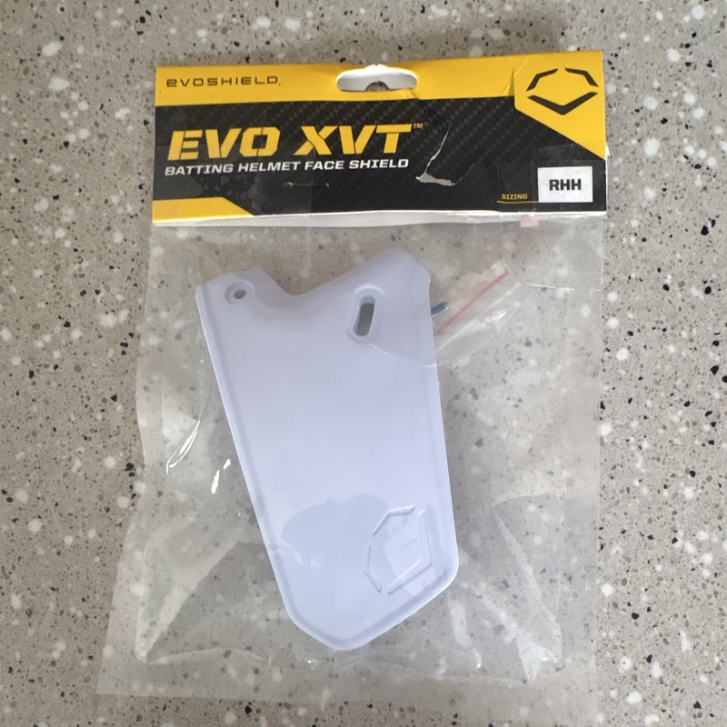 EvoShield EVO XVT Baseball Batting Helmet Face Shield RHH matte white 