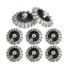 8 Pack 4 Inch Stainless Steel Wire Wheels for 4 1/2 Angle Grinder, Twist Knot...
