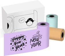 20 Year Thermal Paper 3 Rolls Compatible with Phomemo Q02 Printers 50mm, 3.5m