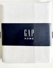 GAP HOME Organic Cotton Sheer Window Curtain Panels White 48x95in Rod Pocket
