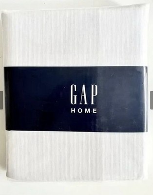 GAP HOME Organic Cotton Sheer Window Curtain Panels White 48x95in Rod Pocket