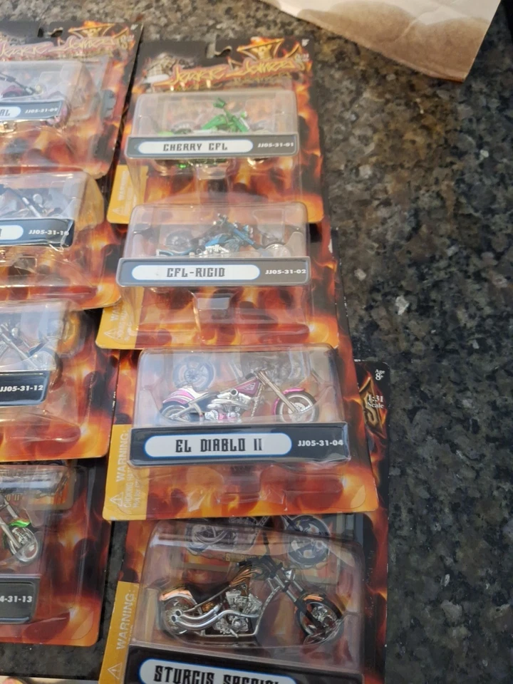 lot of 18 West Coast Choppers 04 & 05“Jesse James” ~ 1:31 Scale~Mint In Org Pack - Image 2 of 4