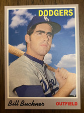 LOS ANGELES DODGERS: Bill Buckner Custom Modern 1970 Style Art Card
