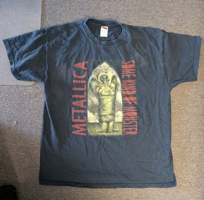 Metallica Vintage Some Kind of Monster T Shirt Mens XL Black Shirt