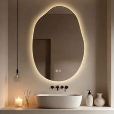 LED Bathroom Mirror W/ Lights 22x32 Inch LED Bathroom Vanity Mirror Irregular