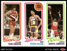1980 Topps Tom Owens / Norm Nixon / Darryl Dawkins 201 / 134 / 180 8 - NM/MT