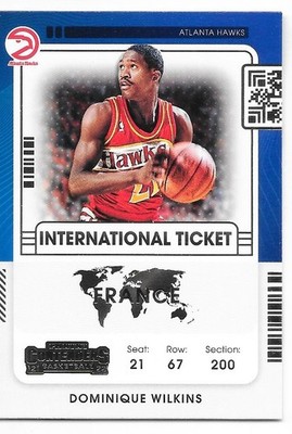 2021-22 Conterders International Ticket #17 Dominique Wilkins