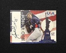 2007 USA Baseball - National Jersey & Signature Julio Borbon AJ-3 Black Ink /295