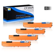 4 PK CF350A 130A Black High Yield Toner Cartridges For HP MFP M176n M177fw