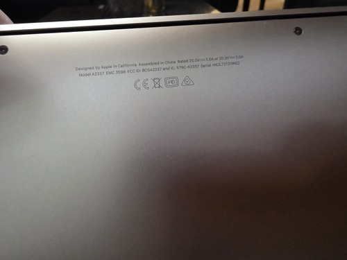 Macbook AIr Model A2337 13" Year 2020 FOR PARTS Only ROSE GOLD - Afbeelding 6 van 8