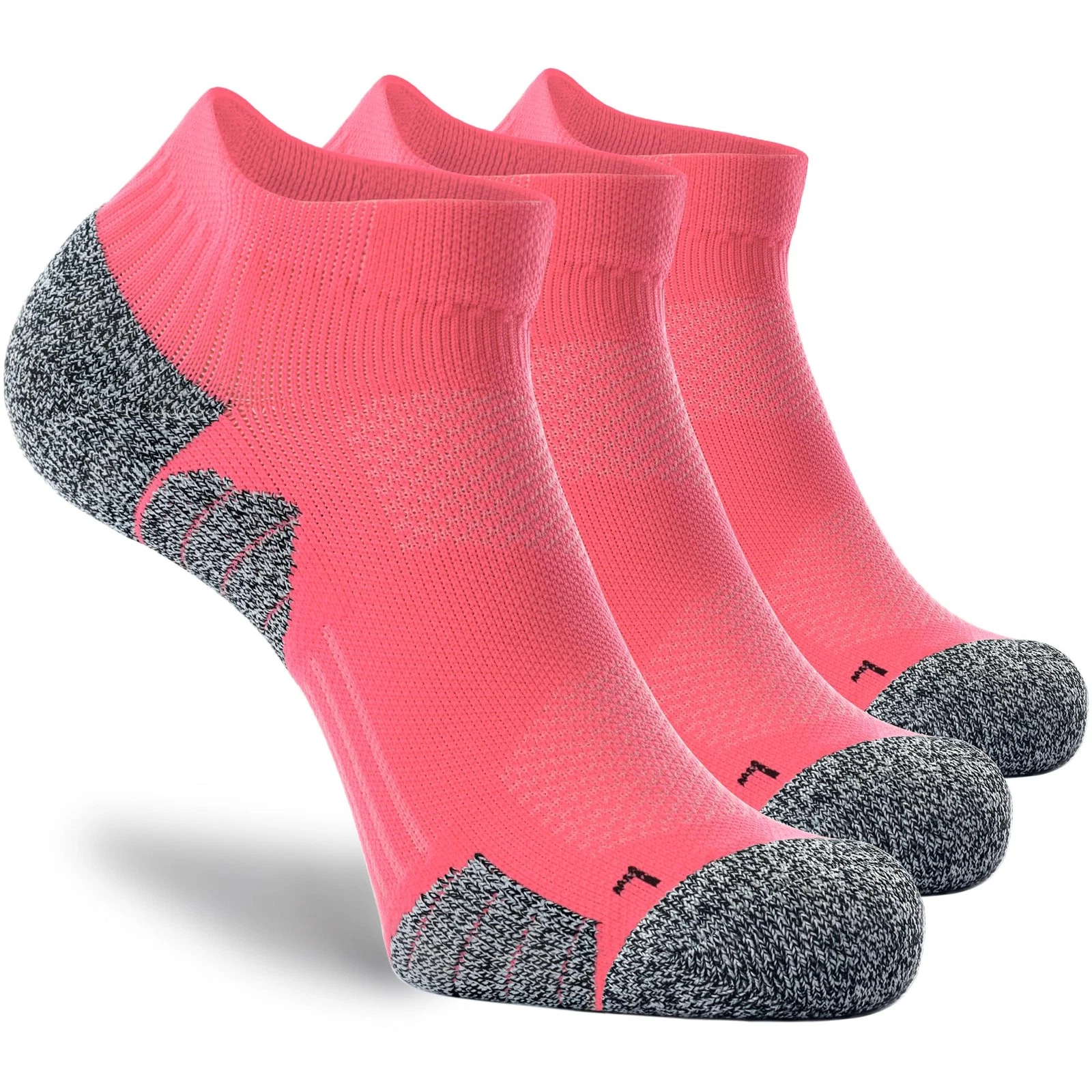 Unisex Cushioned Compression Athletic Ankle Socks Multipack, 3-pairs Watermel...