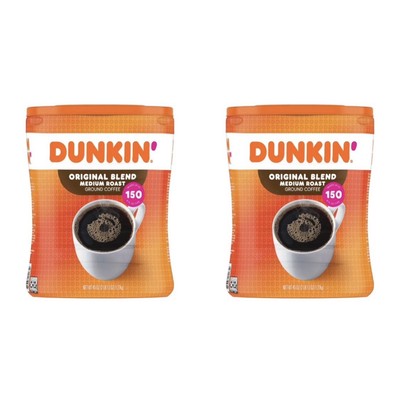 ( 2) Dunkin' Donuts Original Blend Ground Coffee Medium Roast [45oz Each]