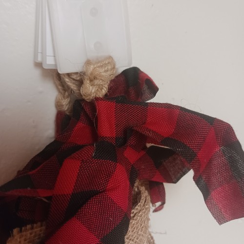 Christmas Farmhouse Buffalo Plaid Check Red Black Garland Decor 6FT Set Of 3 (B) - Picture 4 of 5