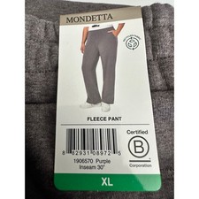 Mondetta Women's Fleece Pant NWT XL Purple